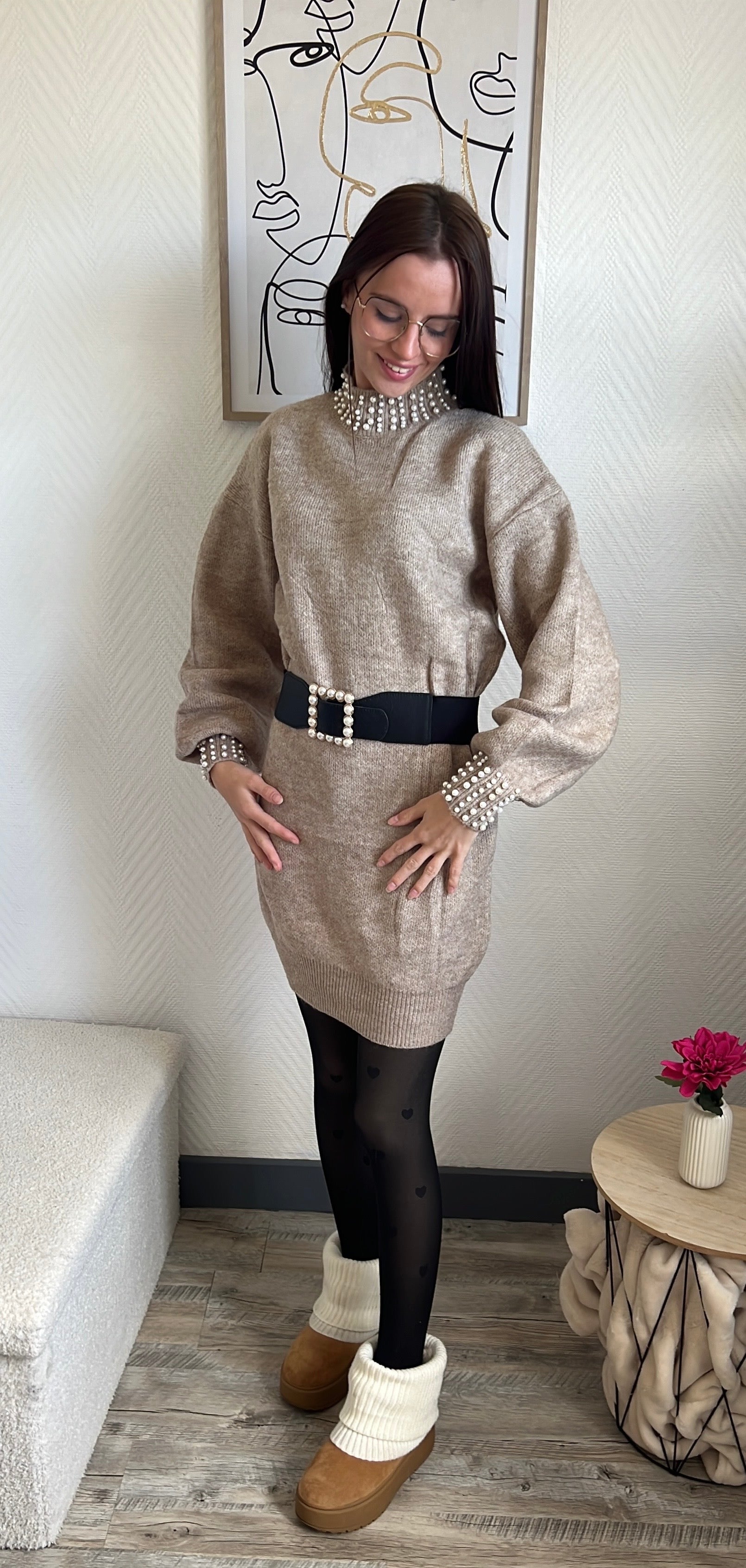 Robe en laine (Mia) Camel