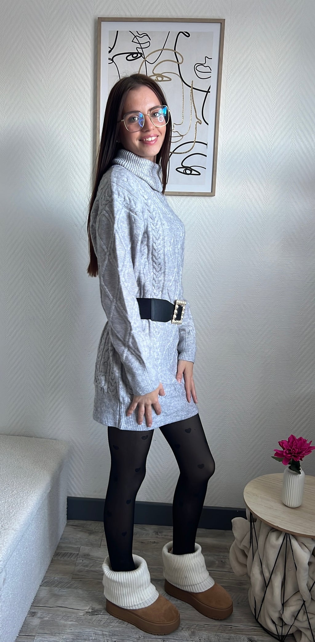 Robe en laine (Eléa) Gris