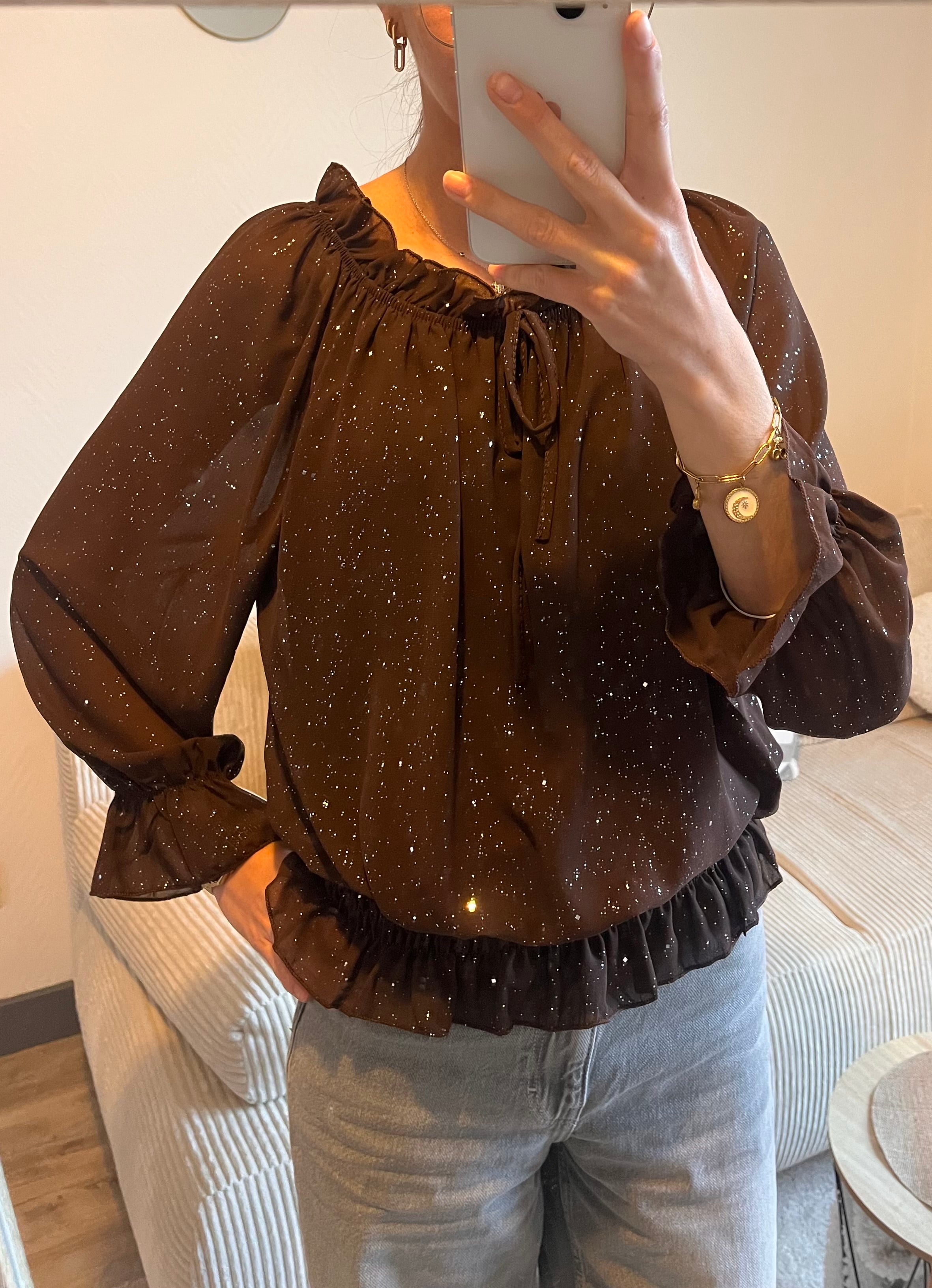 Blouse (Marie) Marron